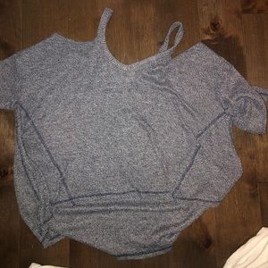 Half off the shoulder Anthropologie long sleeve